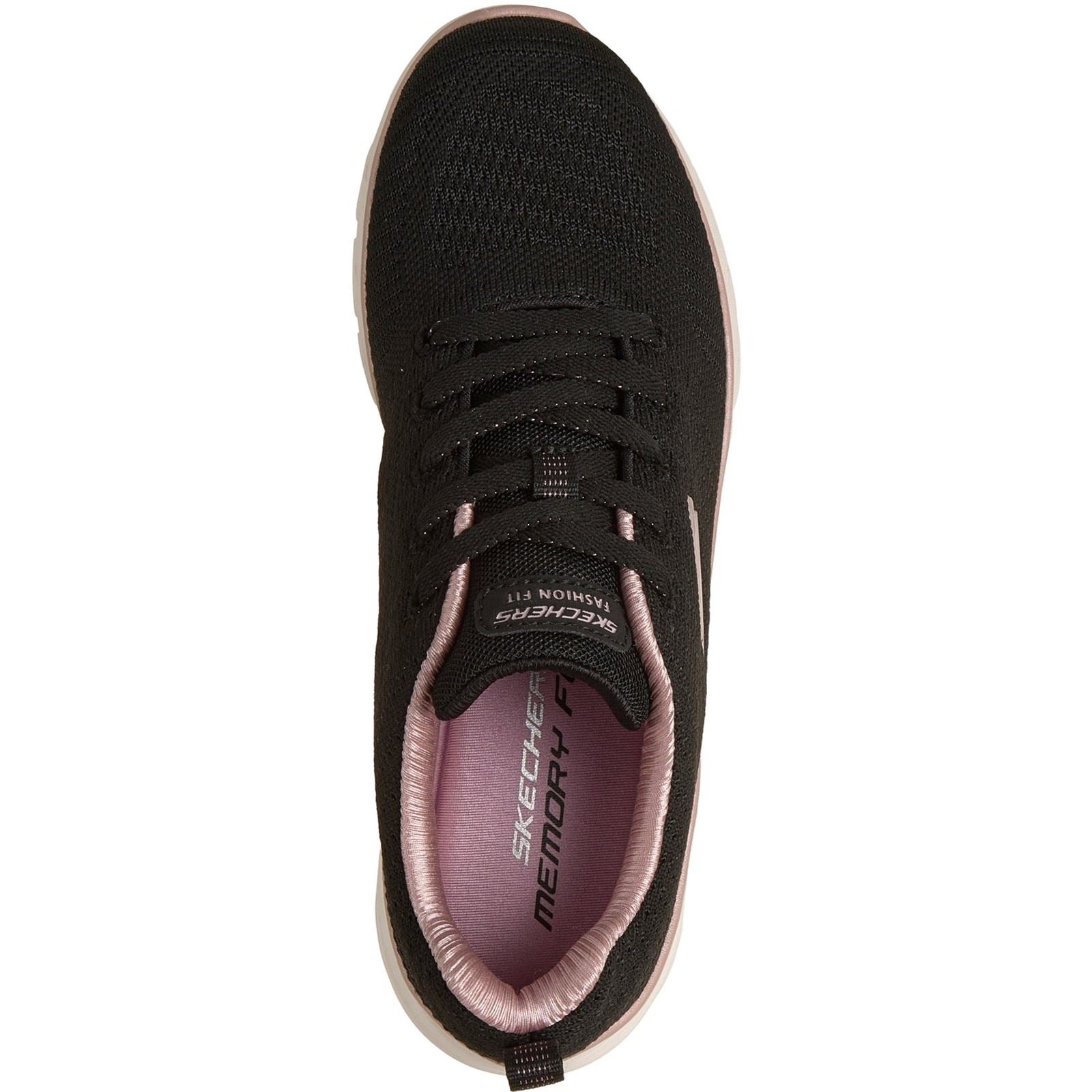 Skechers Fashion Fit 2.0 Polyester Women's Black /Rose Gold Trainers
