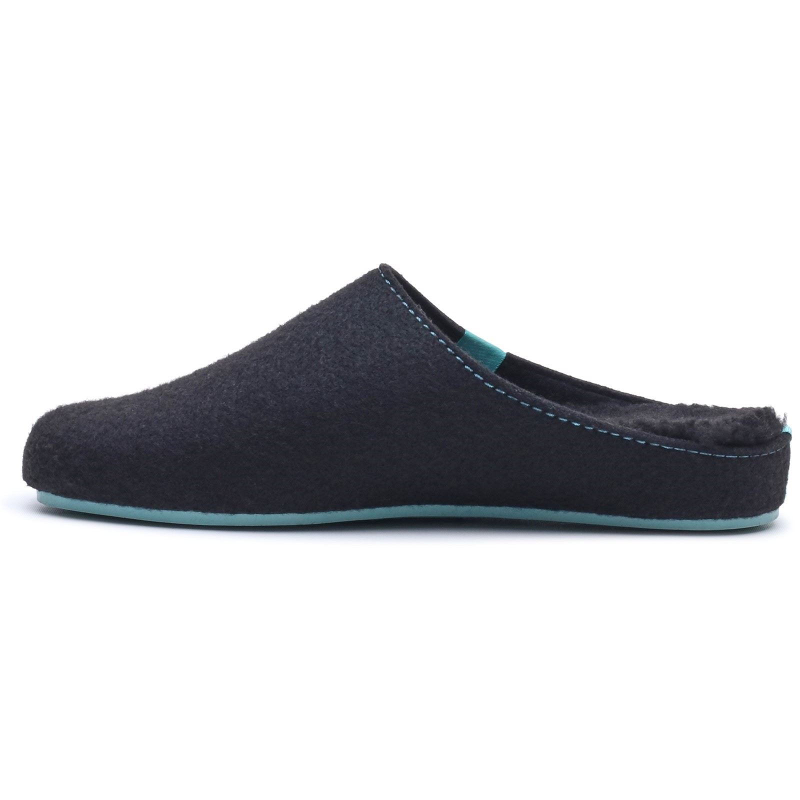 Hush Puppies The Good Polyester Men's Black Turquoise Slippers