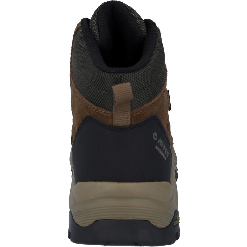 Hi-Tec Bandera Expedition Mid Wide Leather Men's Smokey Brown/Khaki Hiking Boots