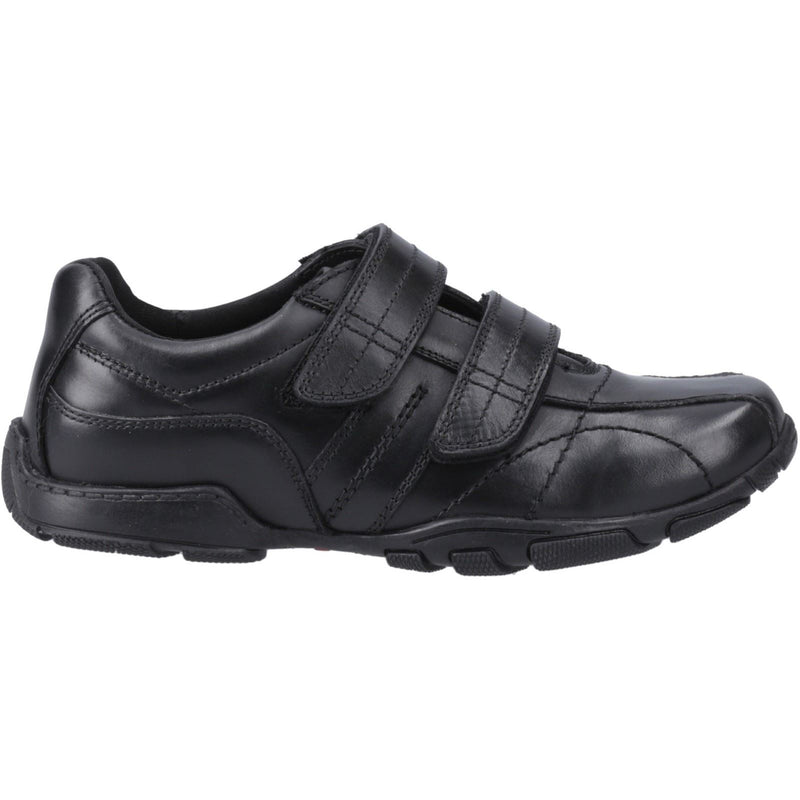 Hush Puppies Vance Leather Junior Black Loafers