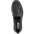 Dune Gild Leather Women's Black Loafers