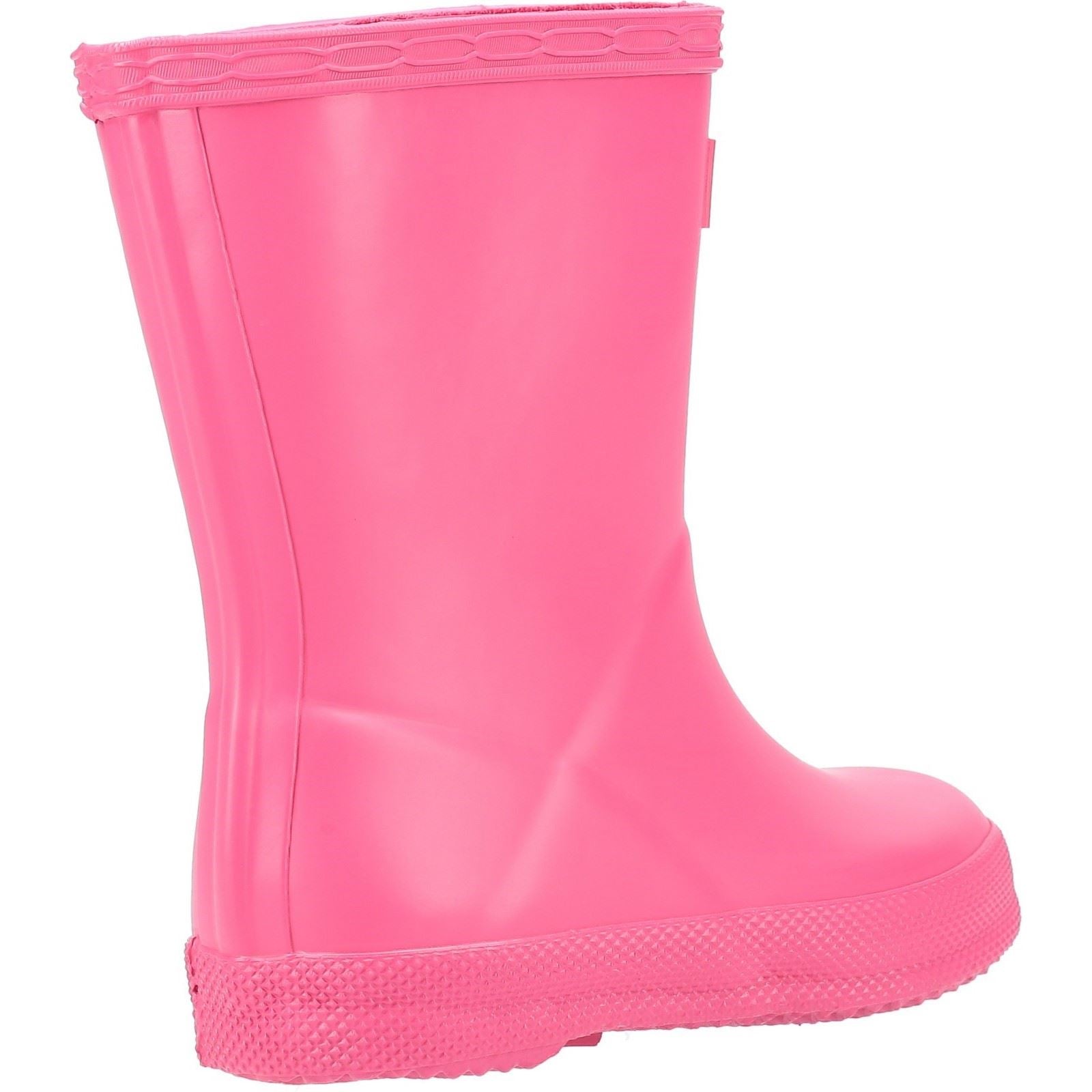 Hunter Kids First (Matte) Rubber Bright Pink Wellington Boots
