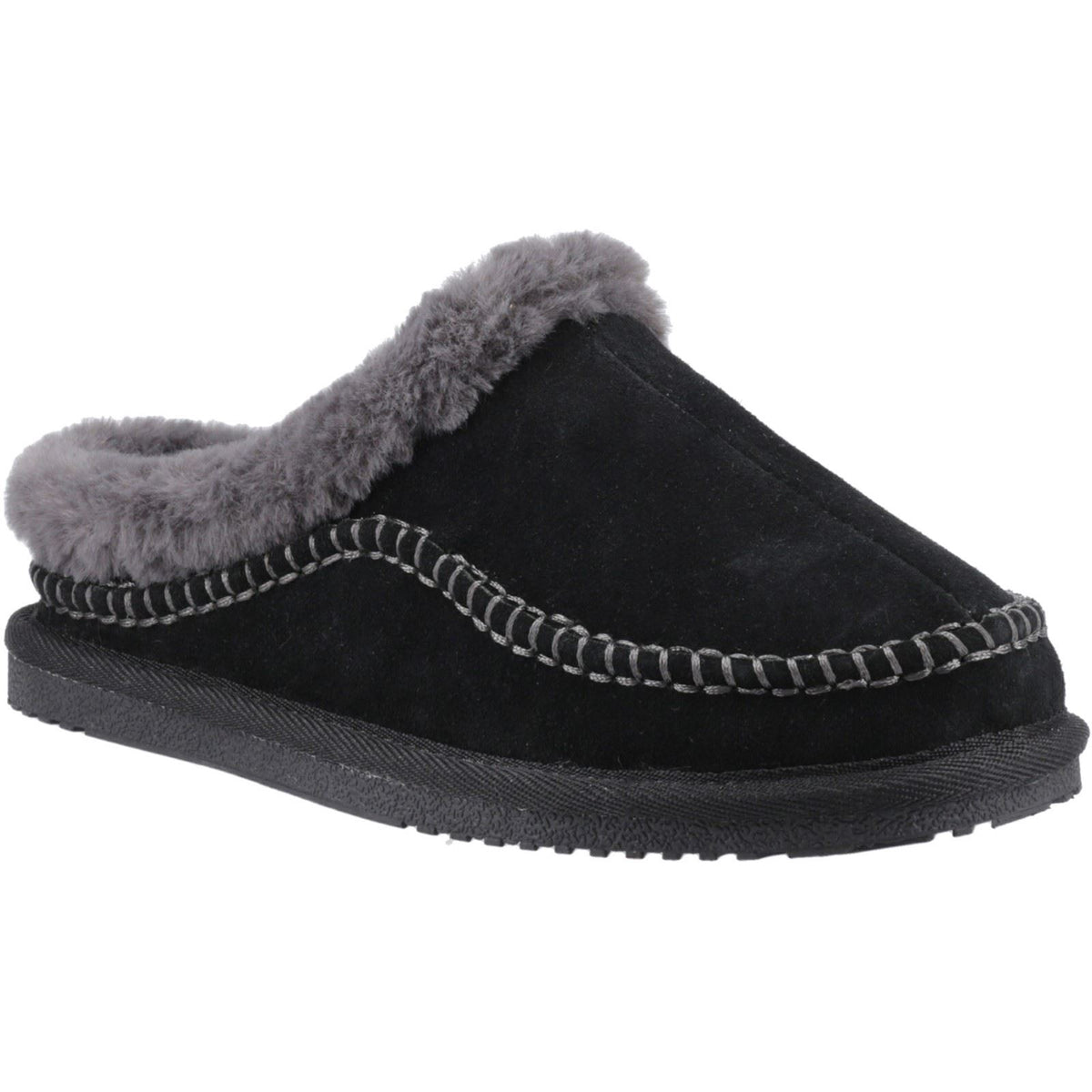 Hush Puppies Anika Suede Women's Black Slippers