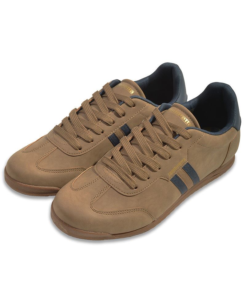 Lambretta Tackle Men's Taupe/Navy Trainers