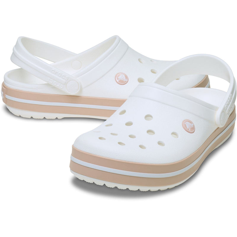 Crocs Crocband Thermoplastic White/Pink Caramel Clogs