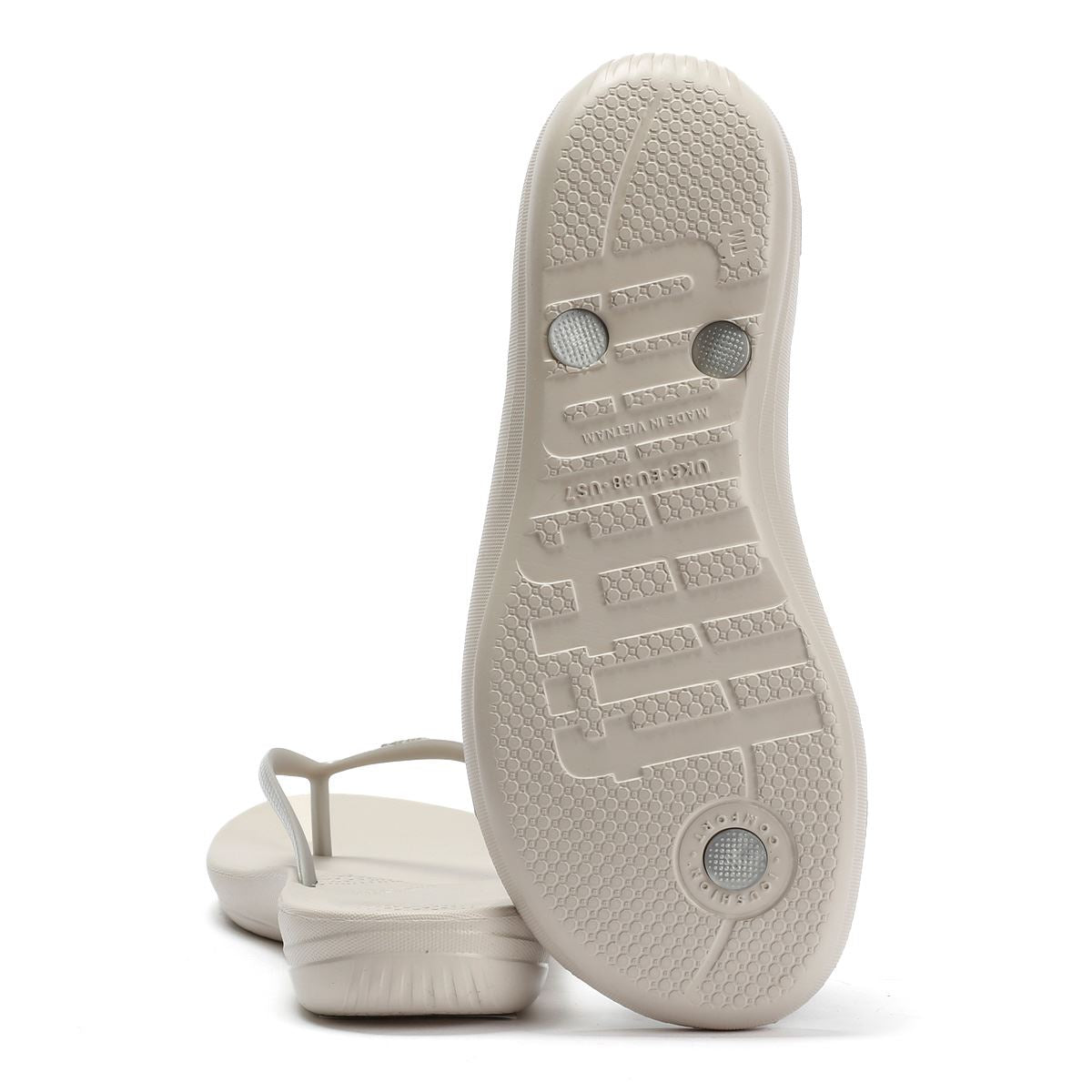 FitFlop Iqushion Ergonomic Women's Silver Flip Flops