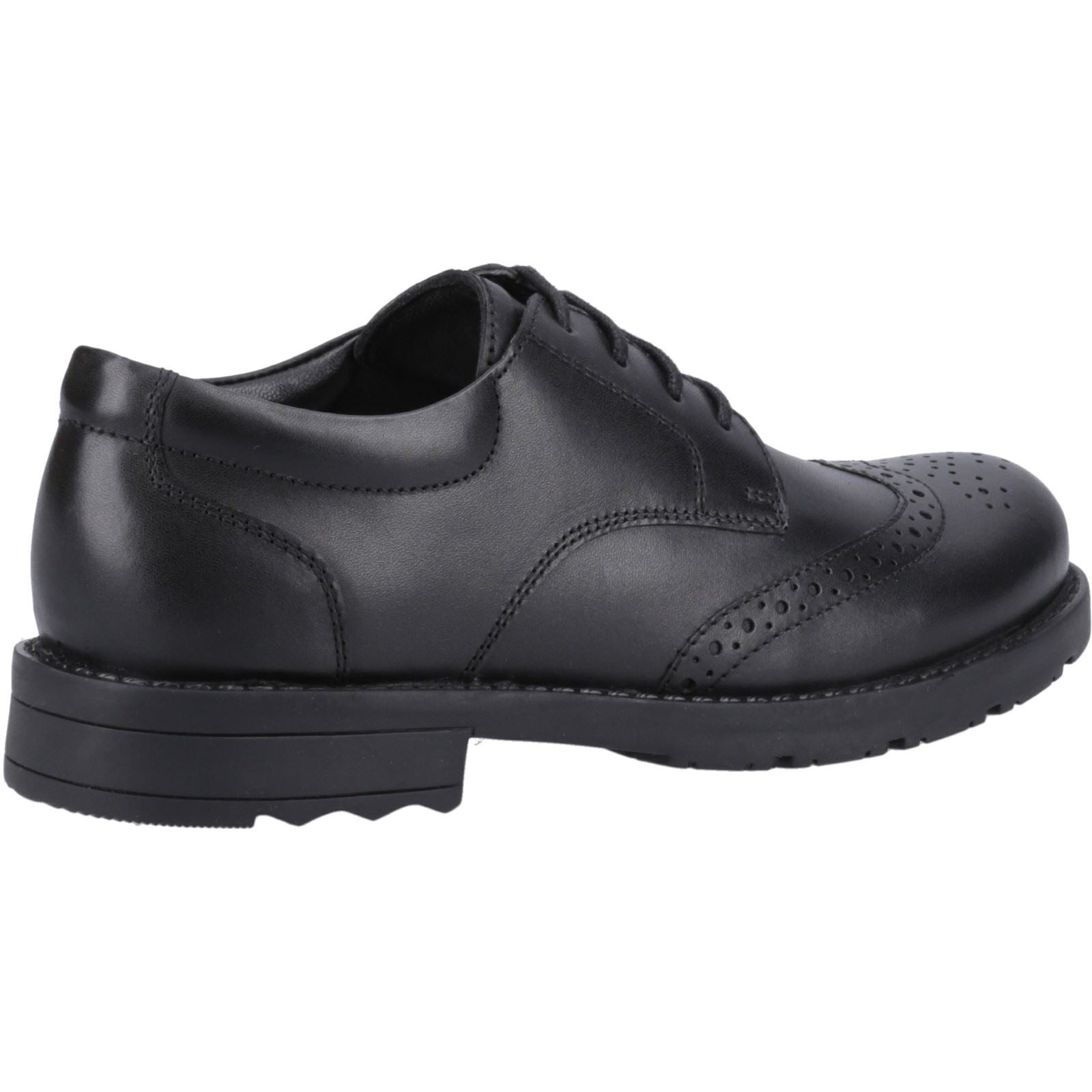 Hush Puppies Brian Leather Junior Black Brogues