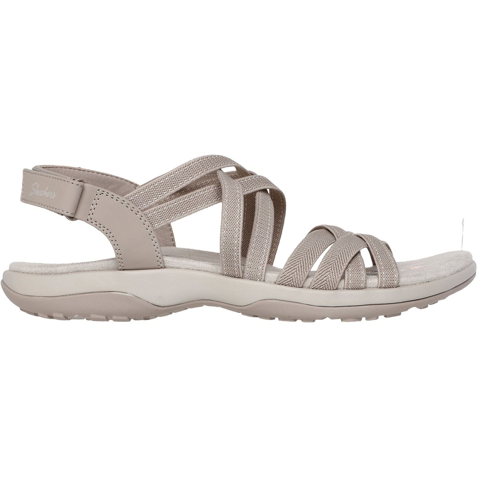 Skechers Reggae Slim - Summer Getaway Polyester Women's Taupe Sandals