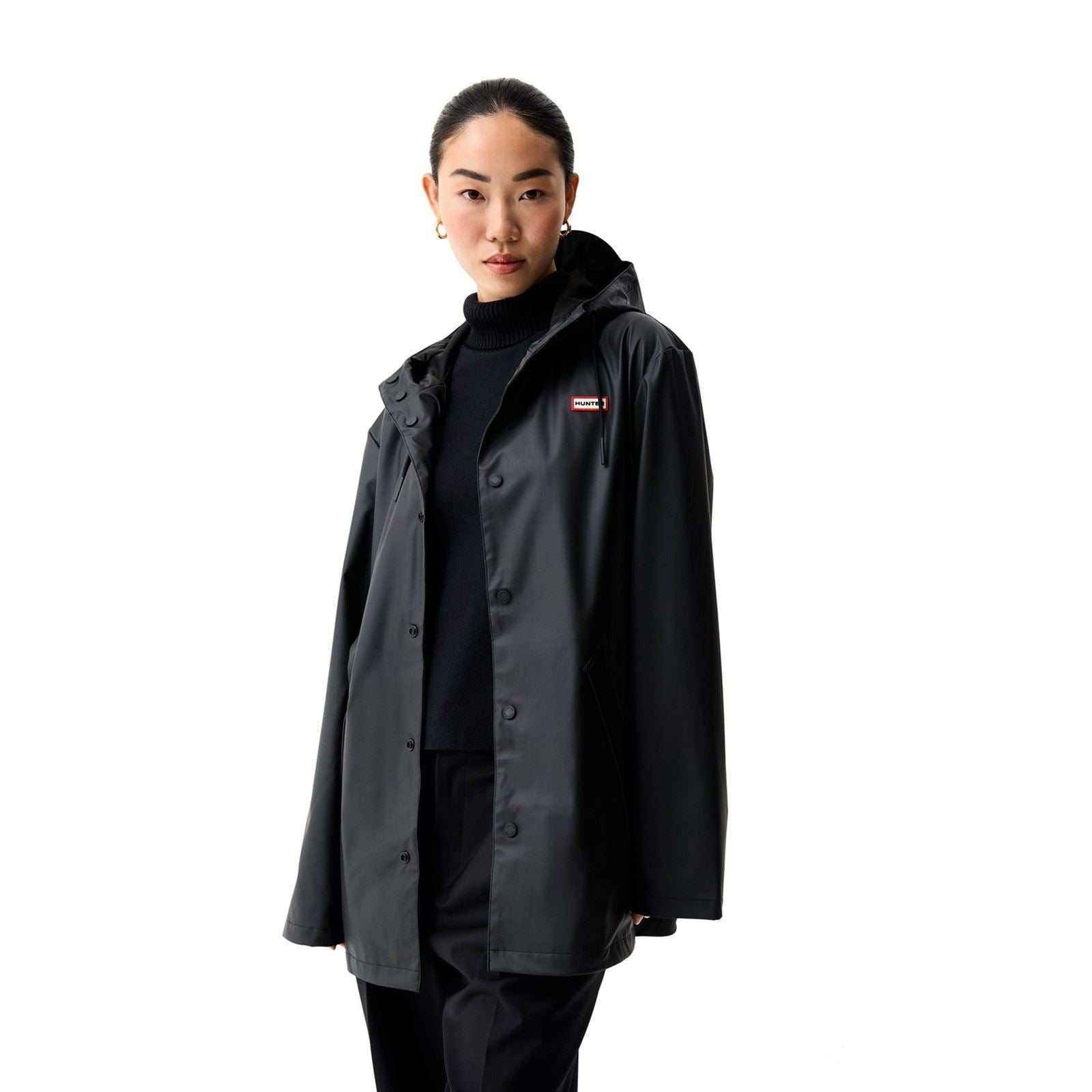 Hunter Jo Parka Black Rain Jacket