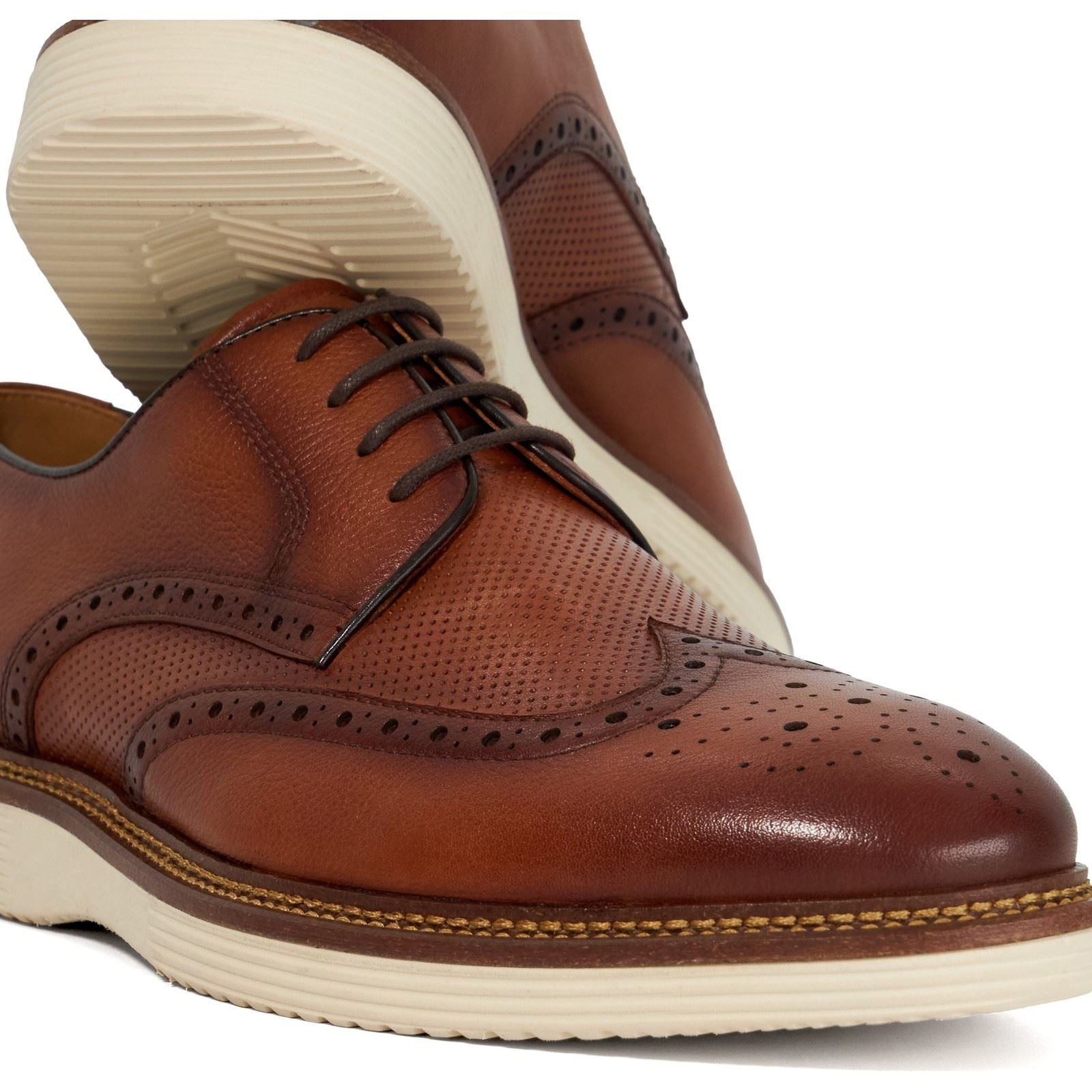 Dune Benidictus Nubuck Men's Brown Brogues Shoes