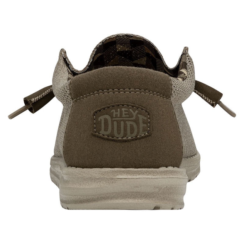 HEYDUDE Wally Sox Faux Suede Men's Beige Boat Shoes