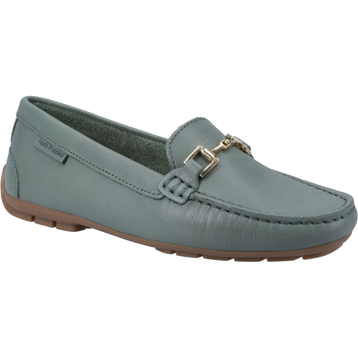 Hush Puppies Eleanor Leather Women's Sage Loafers