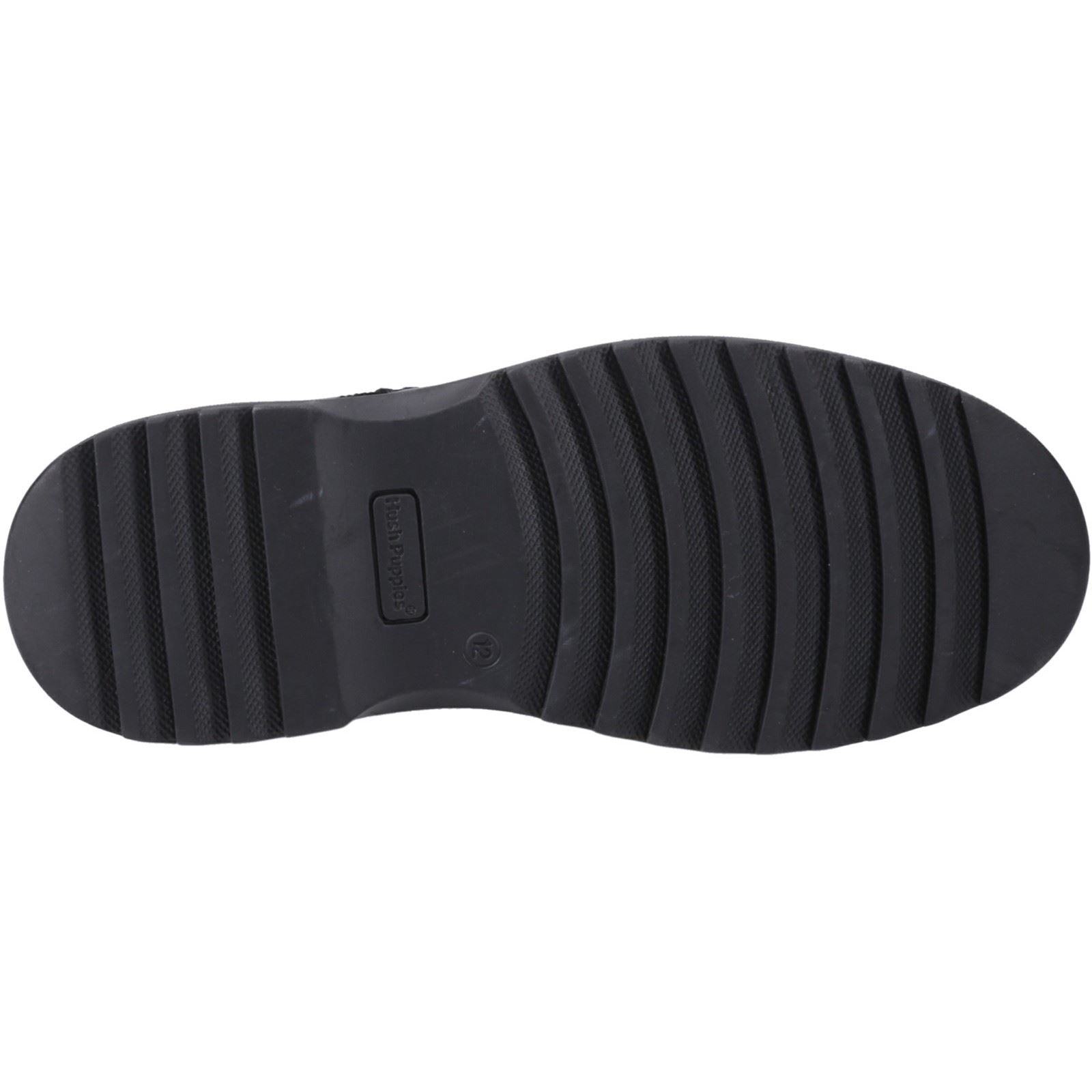 Hush Puppies Romeo Leather Junior Black Shoes