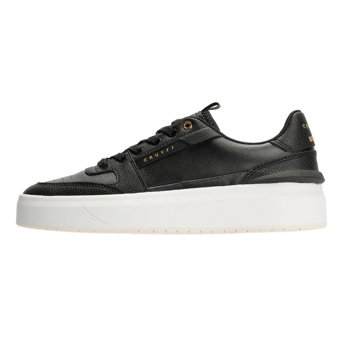 Cruyff Endorsed Tennis Leather Men's Black/Gold Trainers
