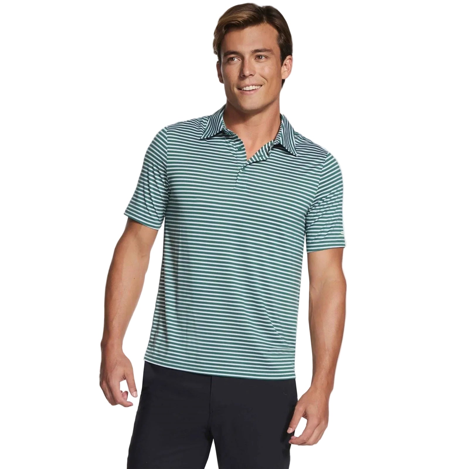 Skechers GO DRI All Day Piedmont Polyester Men's Olive Polo Shirt