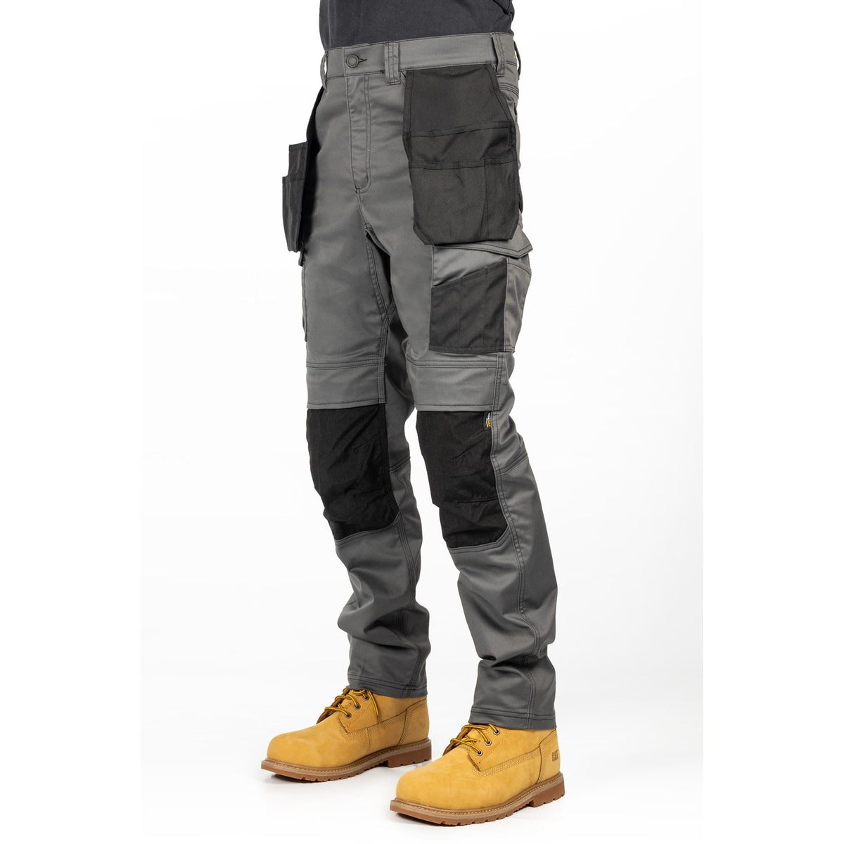 Caterpillar Essential Knee Pocket Stretch Holster Synthetic Men's Grey Outdoor Trousers