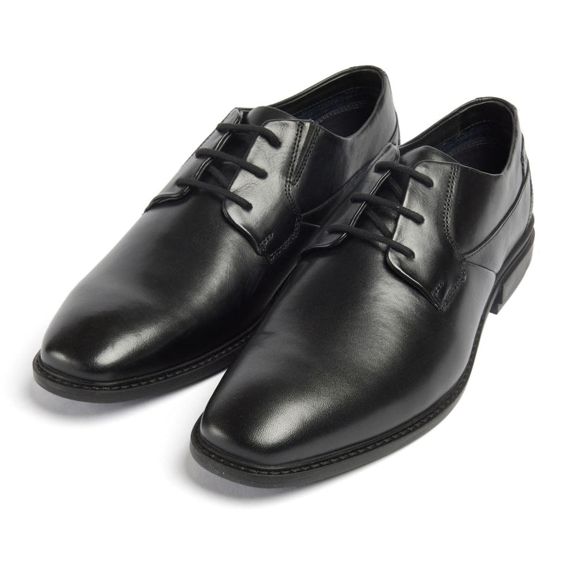 Pod Smyth Leather Men's Black Lace-Up Shoes