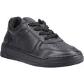 Hush Puppies Dougie Leather Junior Black Trainers