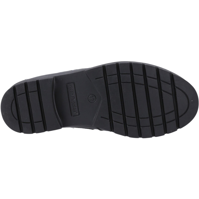 Hush Puppies Lucy Leather Youth Girl's Black Shoes