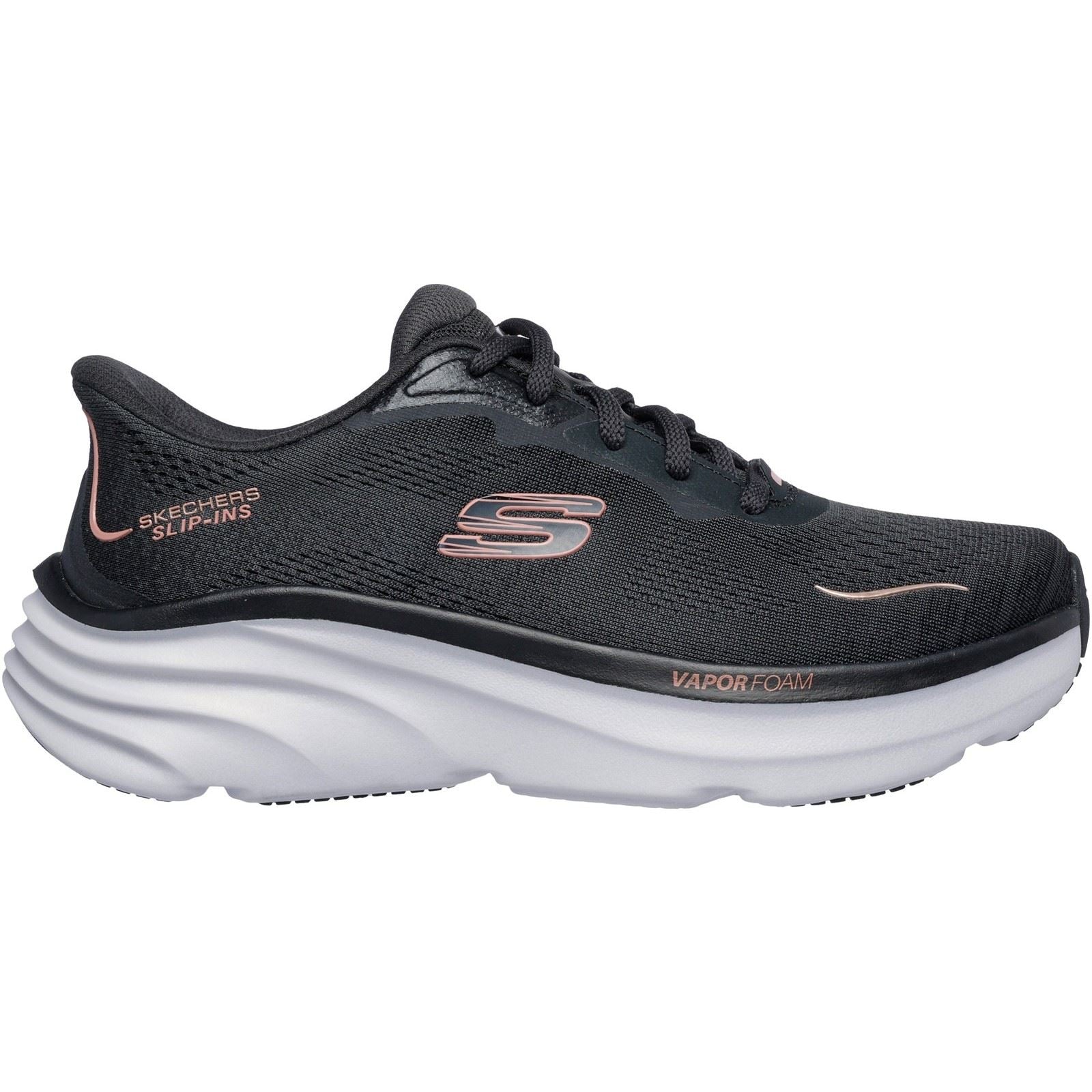 Skechers D'Lux Vapor Clear Horizon Textile Women's Black Trainers
