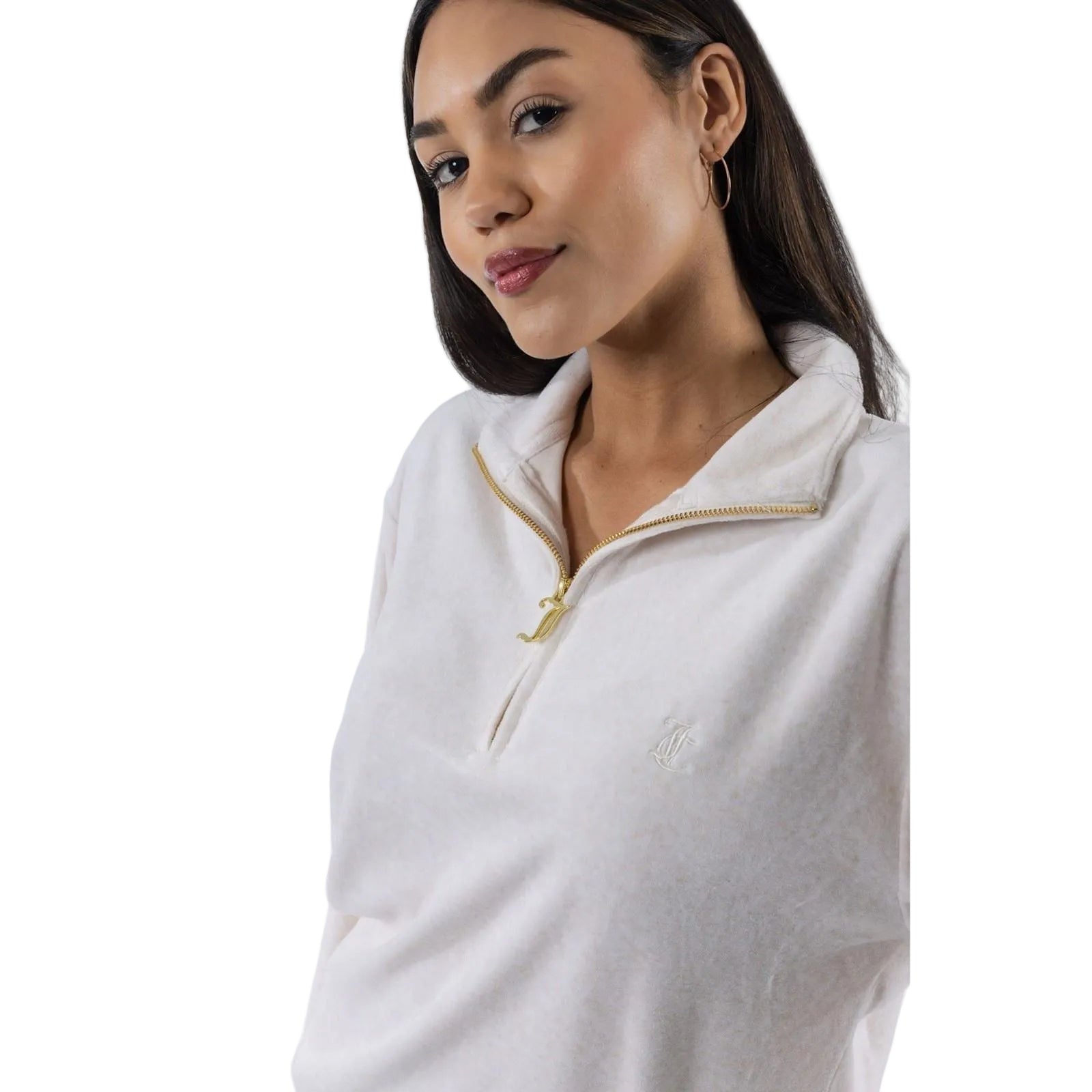 Juicy Couture Pete Gold Polyester Women's Cream Pullover