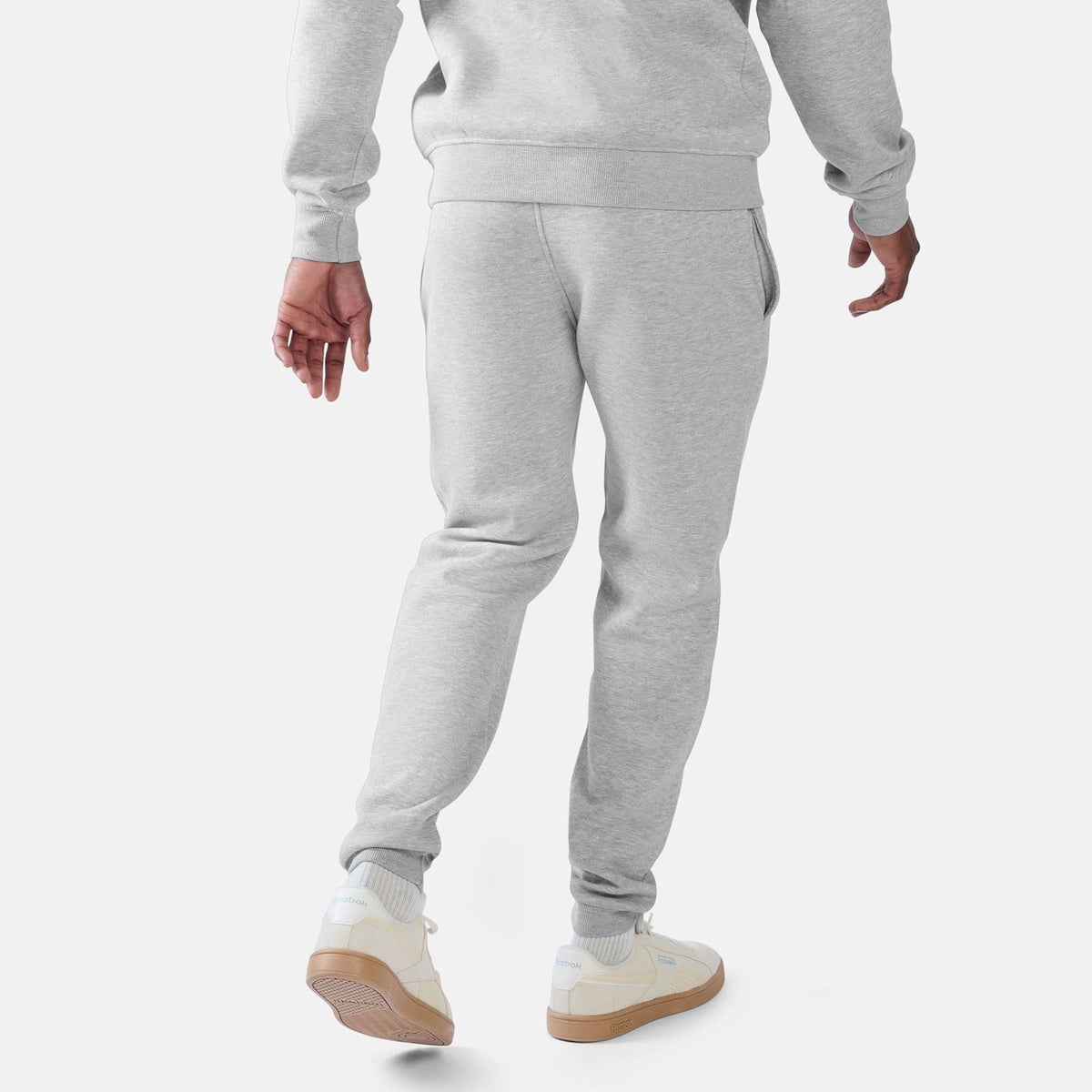 Reebok ID 2-Colour Logo Cuffed Joggers Cotton Men's Grey Joggers