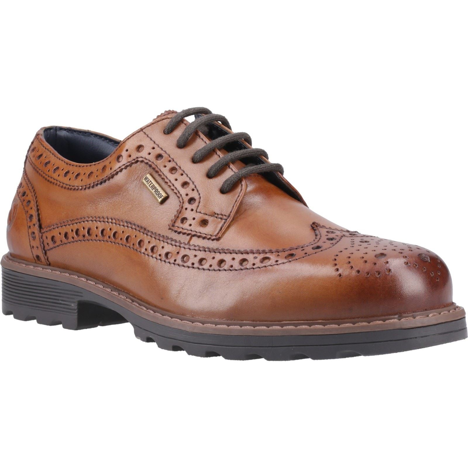 Cotswold Ramsden Leather Men's Tan Brogues Shoes