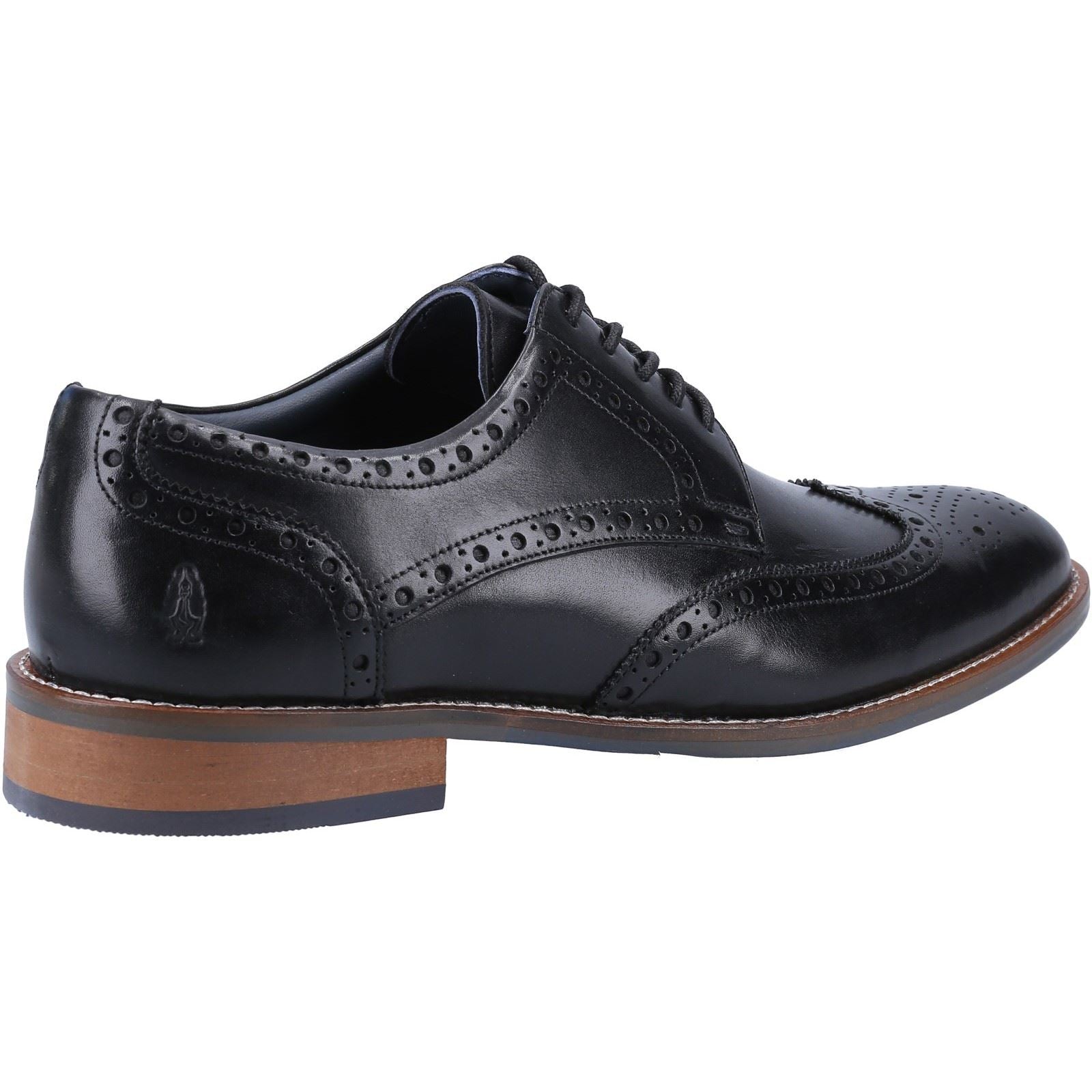 Hush Puppies Dustin Brogue Leather Men's Black Brogues Shoes