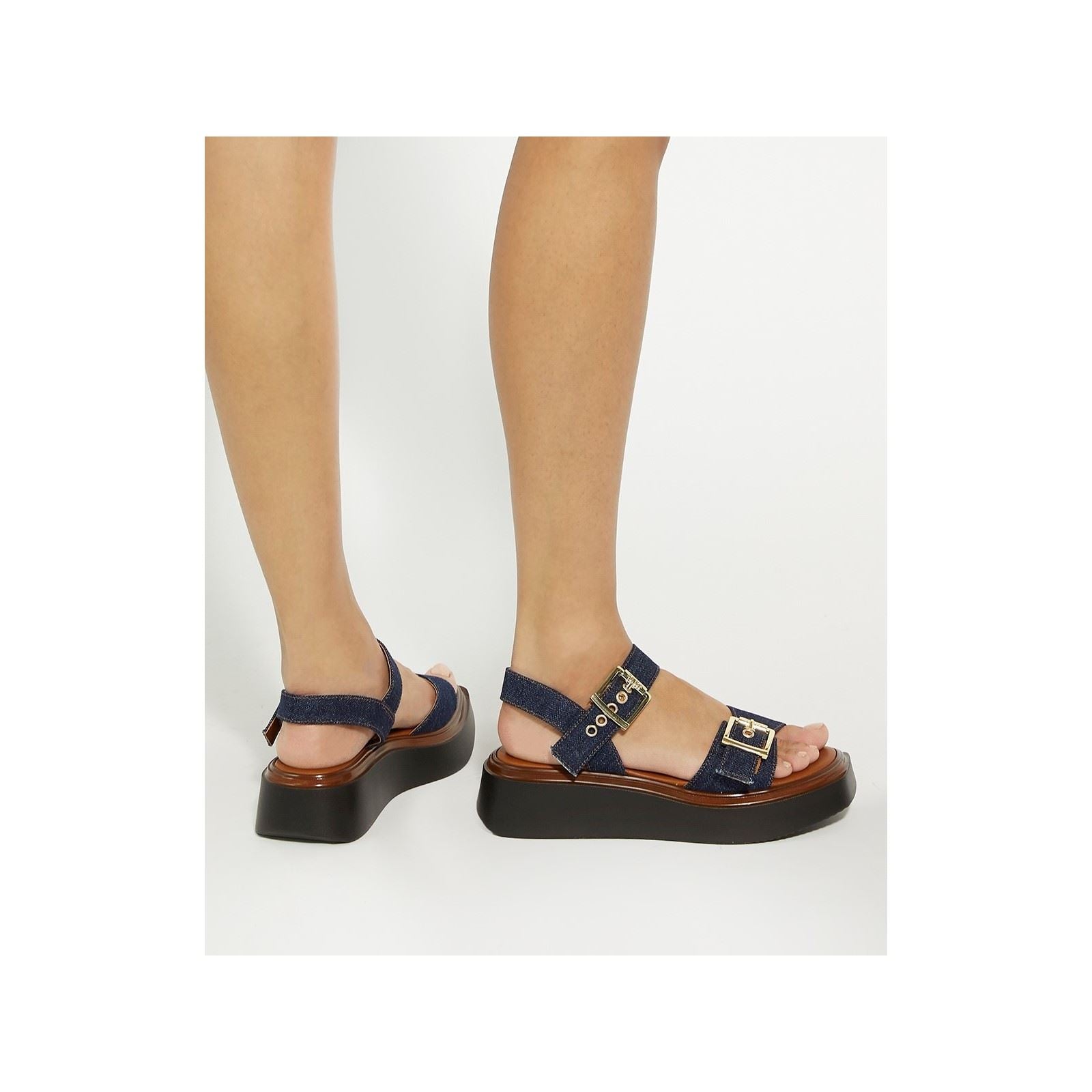 Dune Loells Denim Women's Navy Sandals