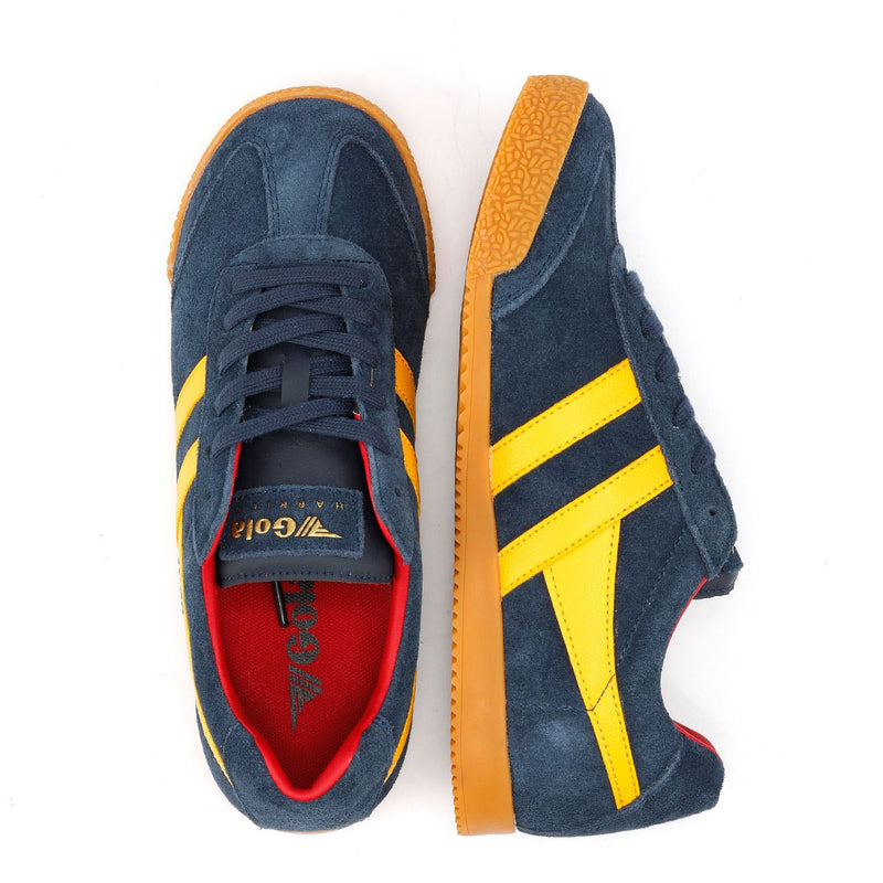 Gola Harrier Suede Women's Navy/Sun Trainers