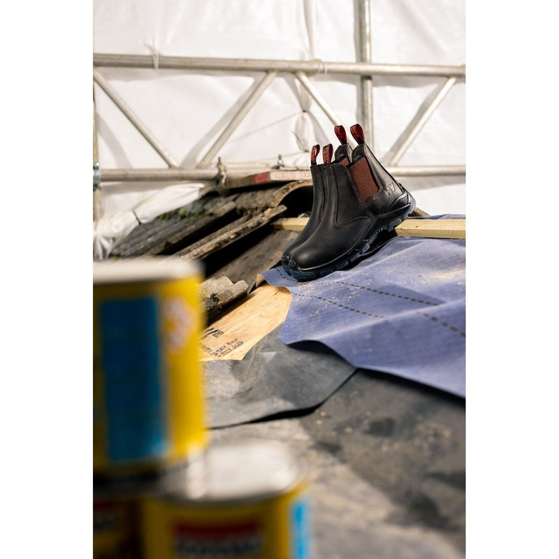 Hard Yakka Banjo Leather Brown Safety Boots