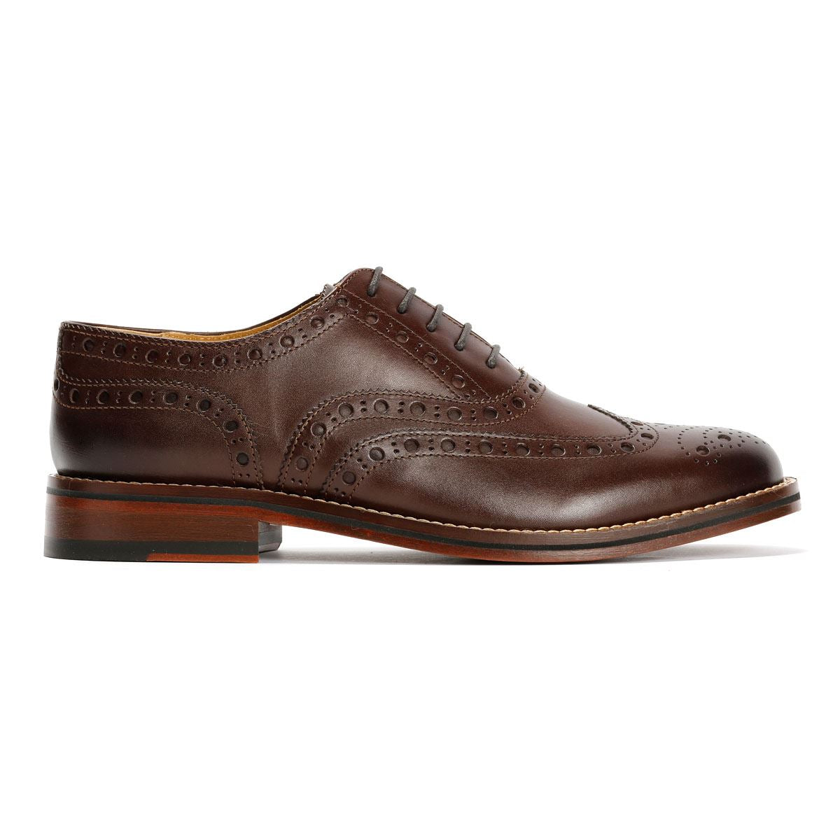 Chapman & Moore Oxford Brogue Leather Men's Mahogany Shoes