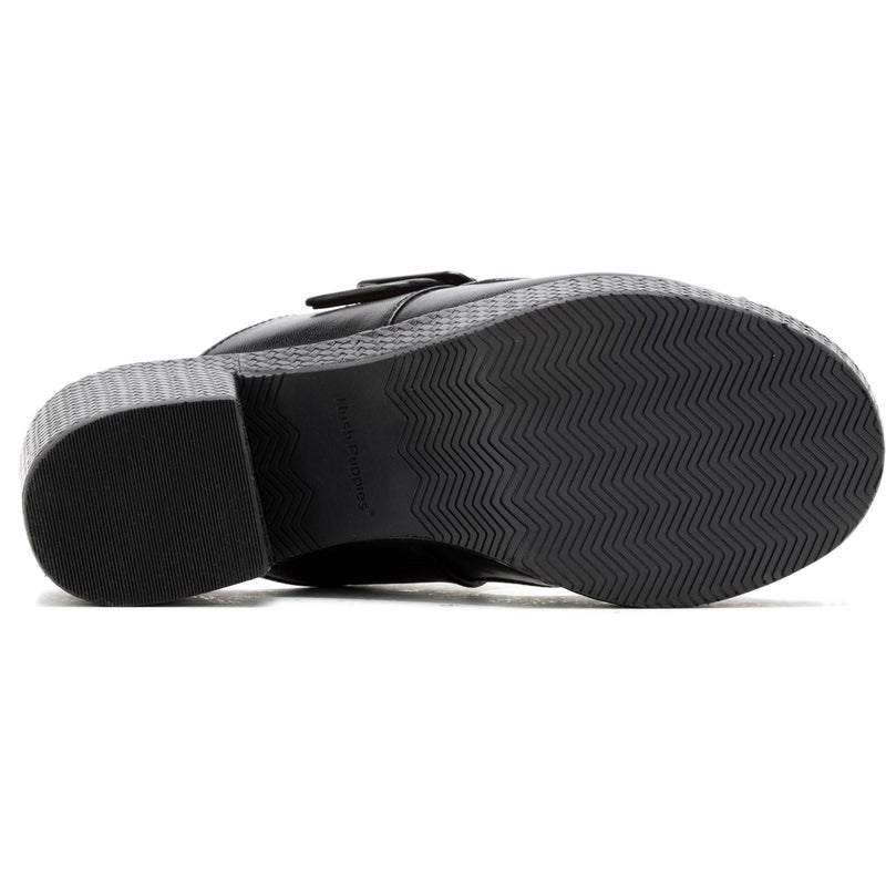 Hush Puppies Poppy Leather Women's Black Sandals