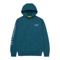 Caterpillar Trademark Banner Cotton Men's Blue Hooded Sweatshirt