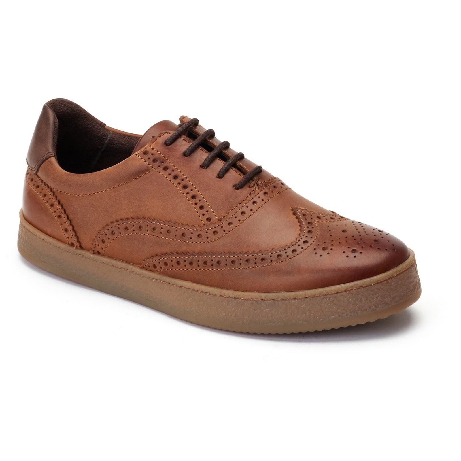 Base London Christo Leather Men's Tan Lace-Up Shoes