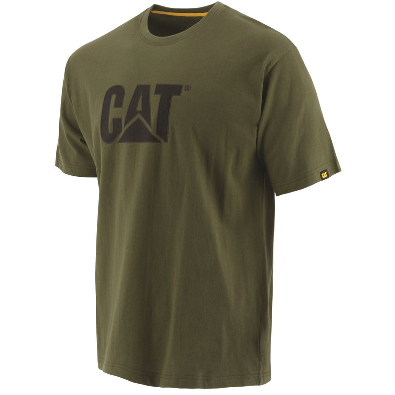 Caterpillar Trademark Logo Cotton Men's Green T-Shirt