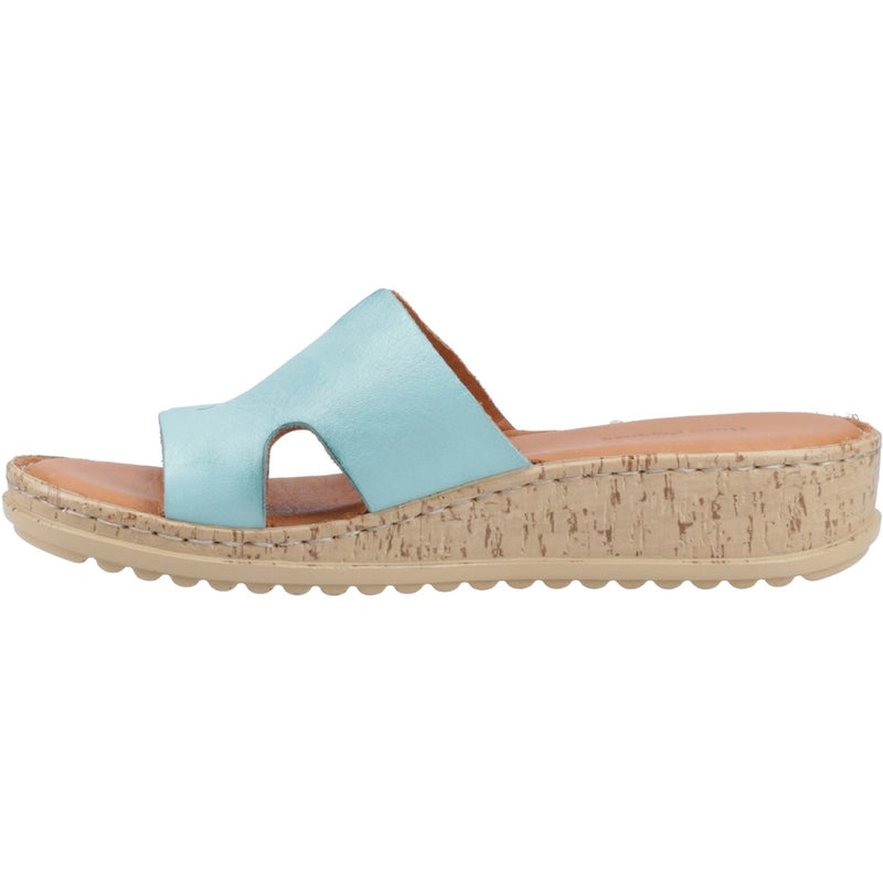Hush Puppies Eloise Leather Women's Aqua Sandals