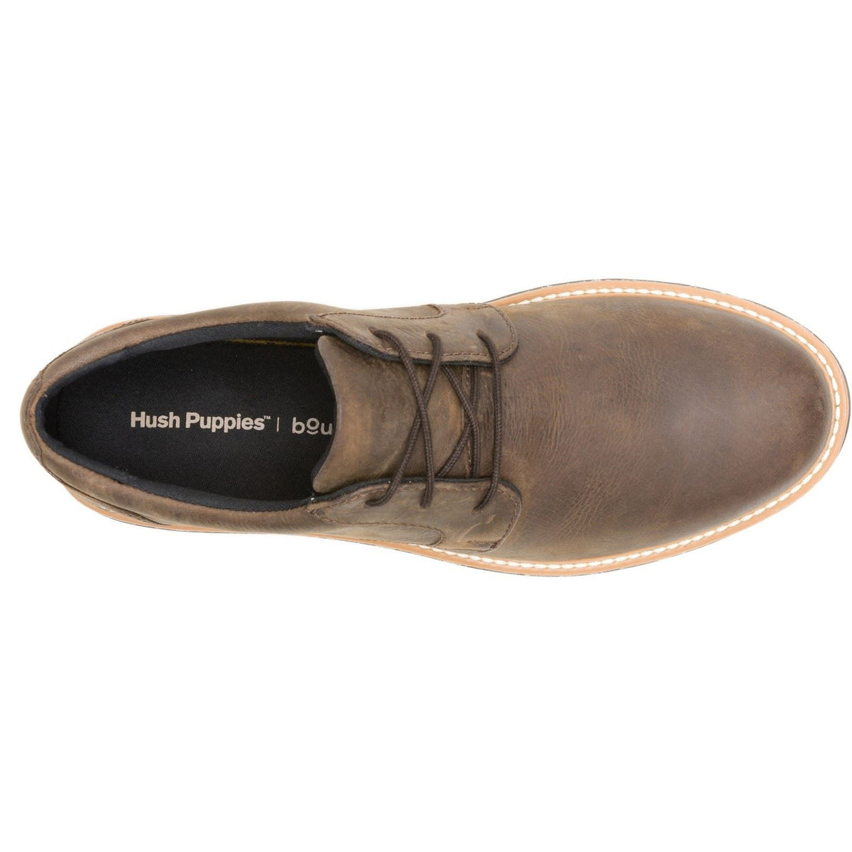 Hush Puppies JENSON MUDDY RIVER Leather Men's Brown Oxford Shoes