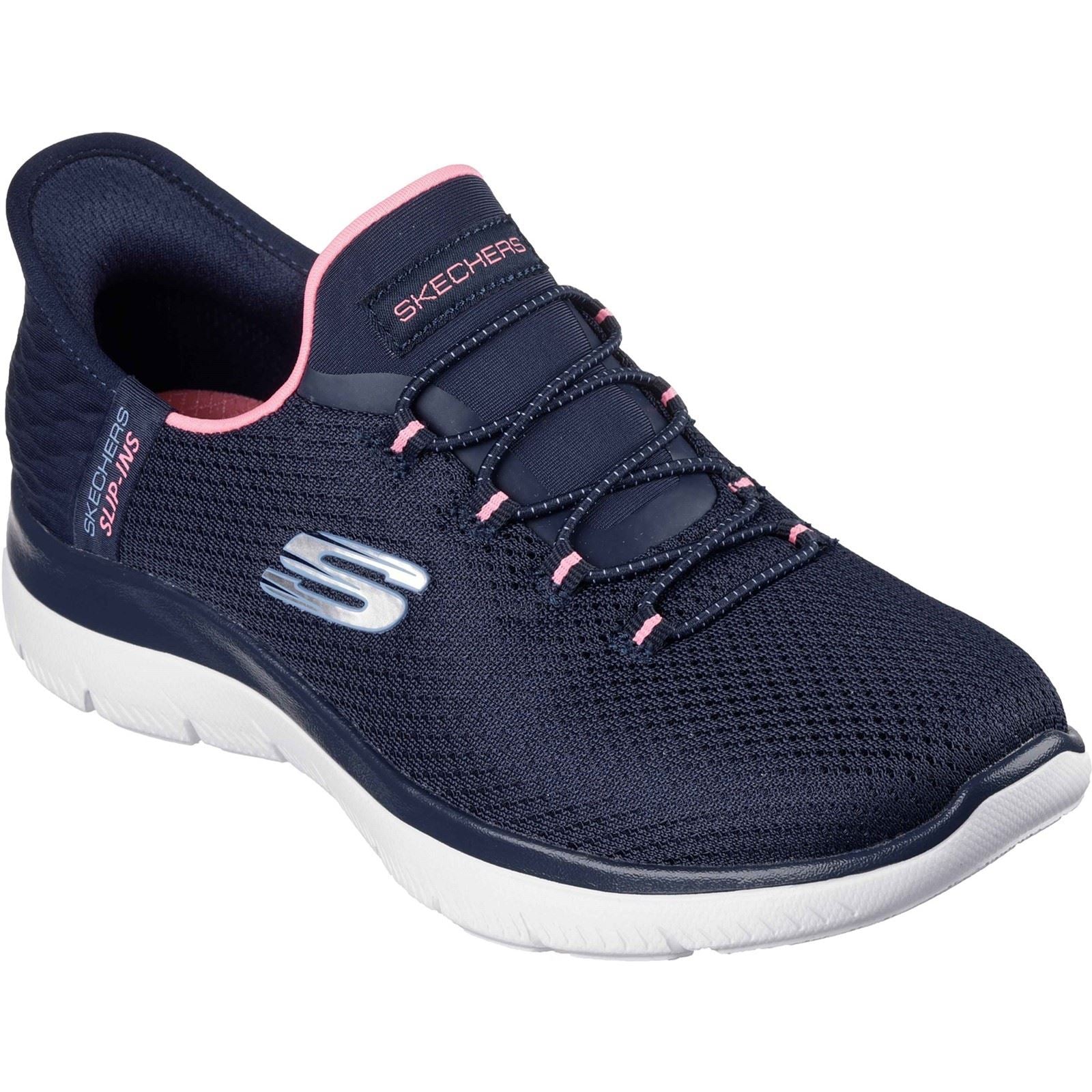 Skechers Summits - Diamond Dream Textile Women's Navy/Pink Standard Trainers