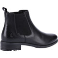 Hush Puppies Sammie Leather Women's Black Flat Chelsea Boots