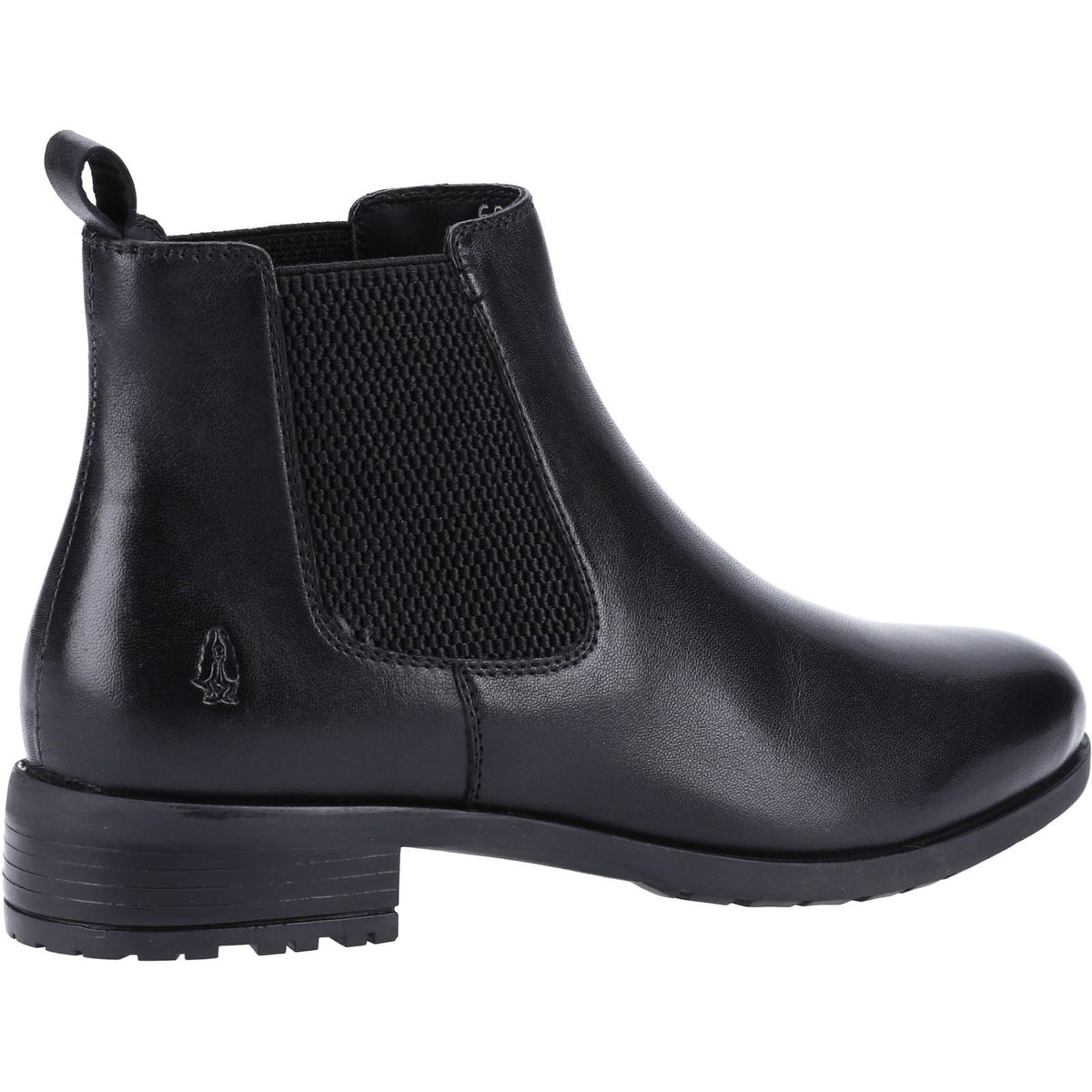Hush Puppies Sammie Leather Women's Black Flat Chelsea Boots