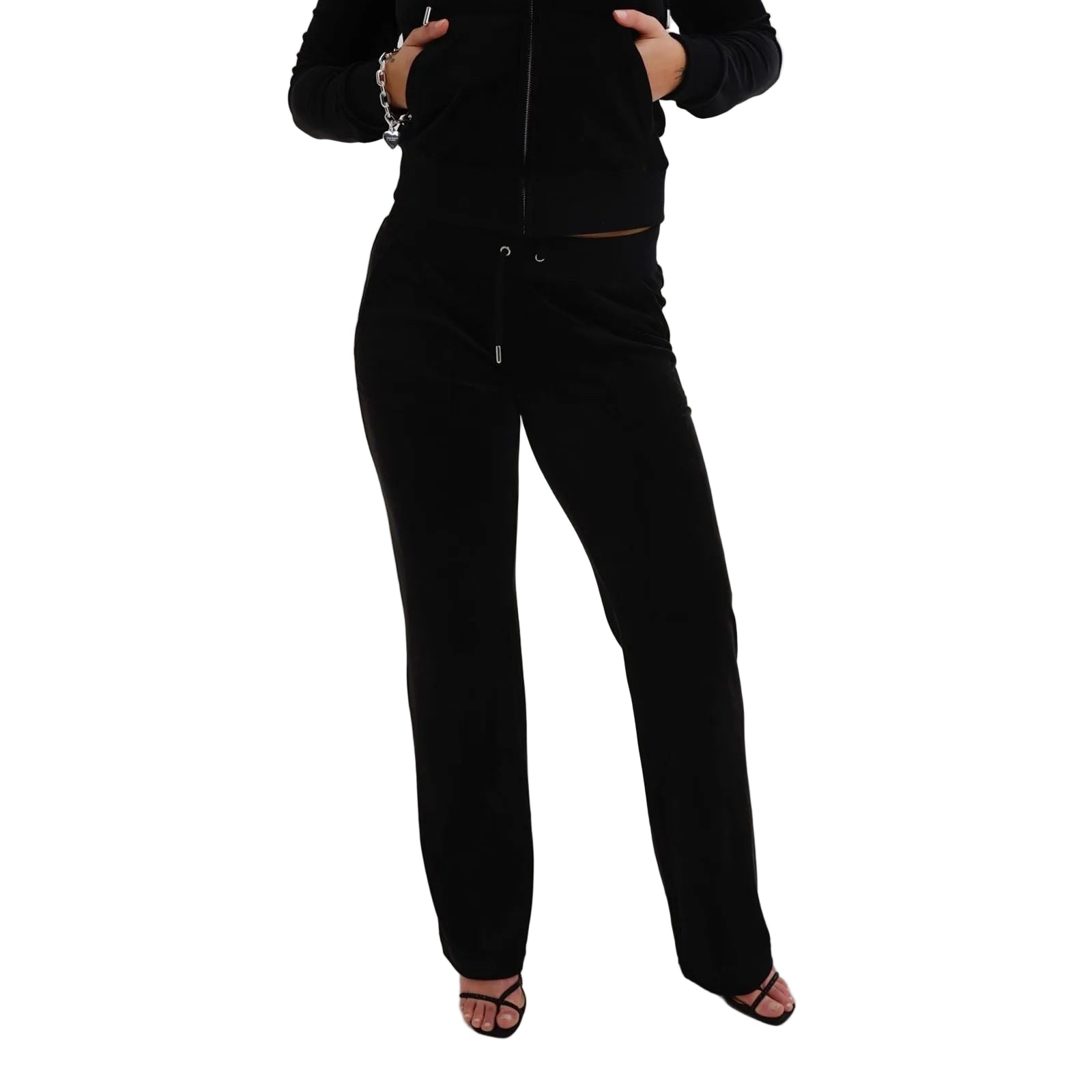 Juicy Couture Del Ray Polyester Women's Black Joggers