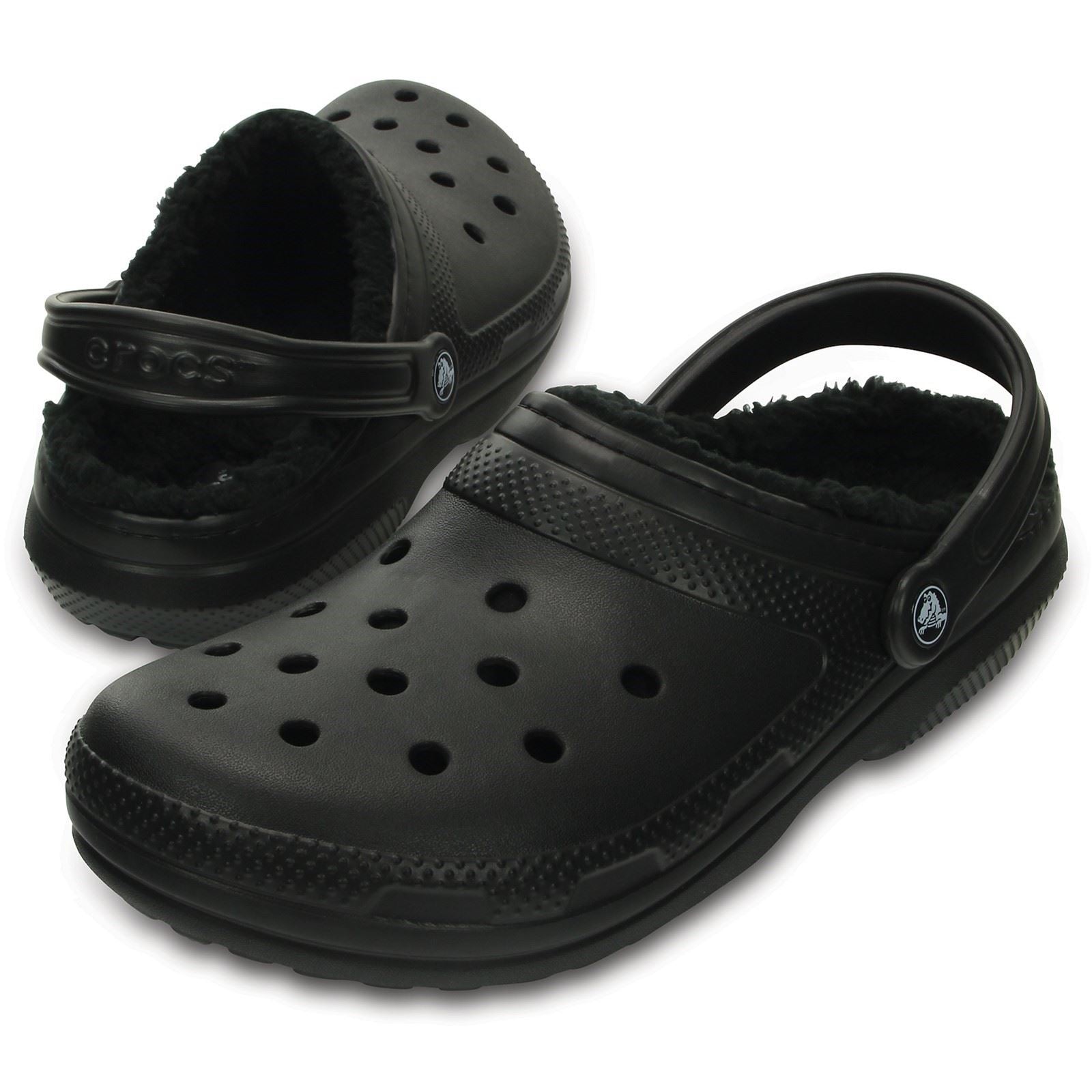 Crocs Classic Lined Synthetic Black Clogs