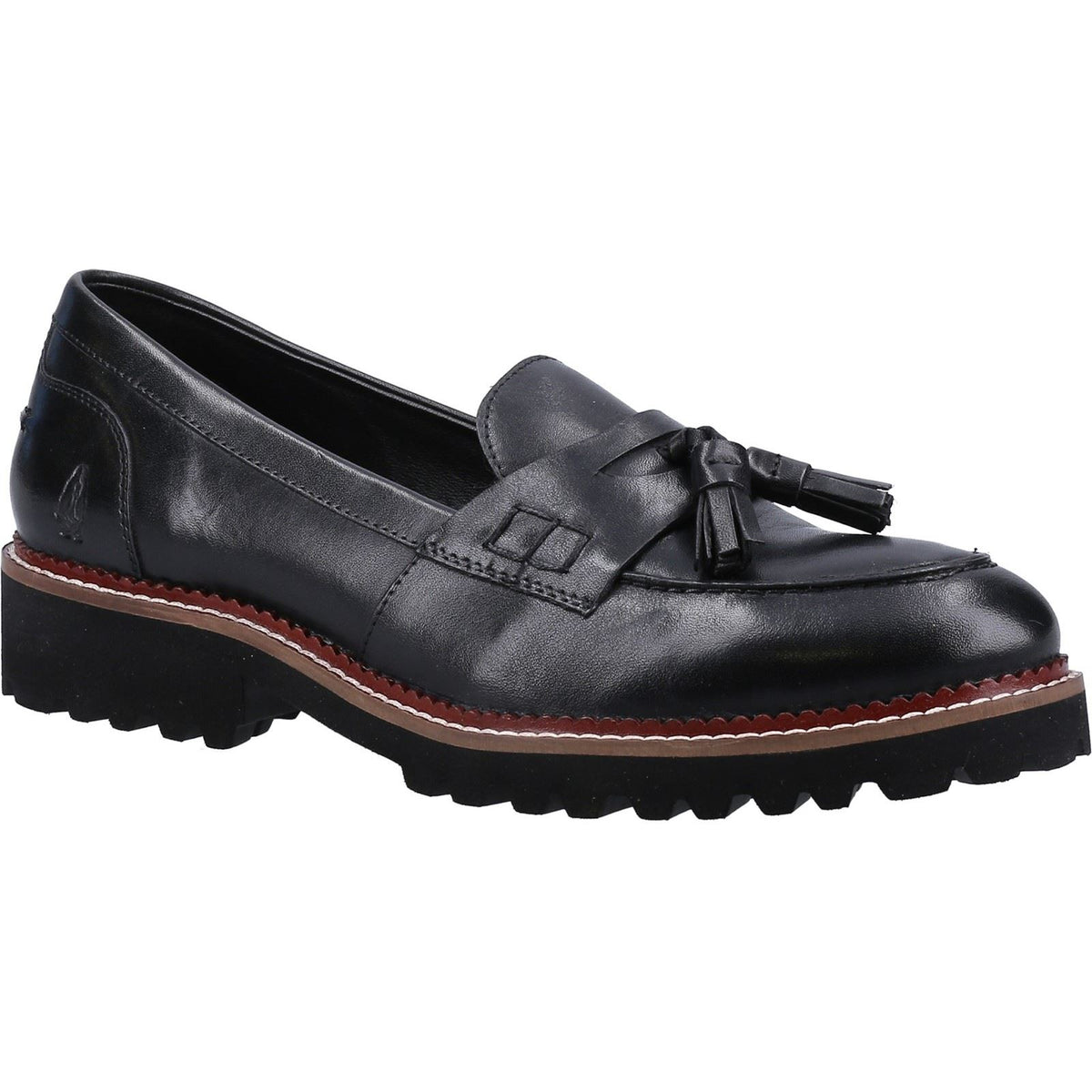 Hush Puppies Ginny Leather Women's Black Loafers