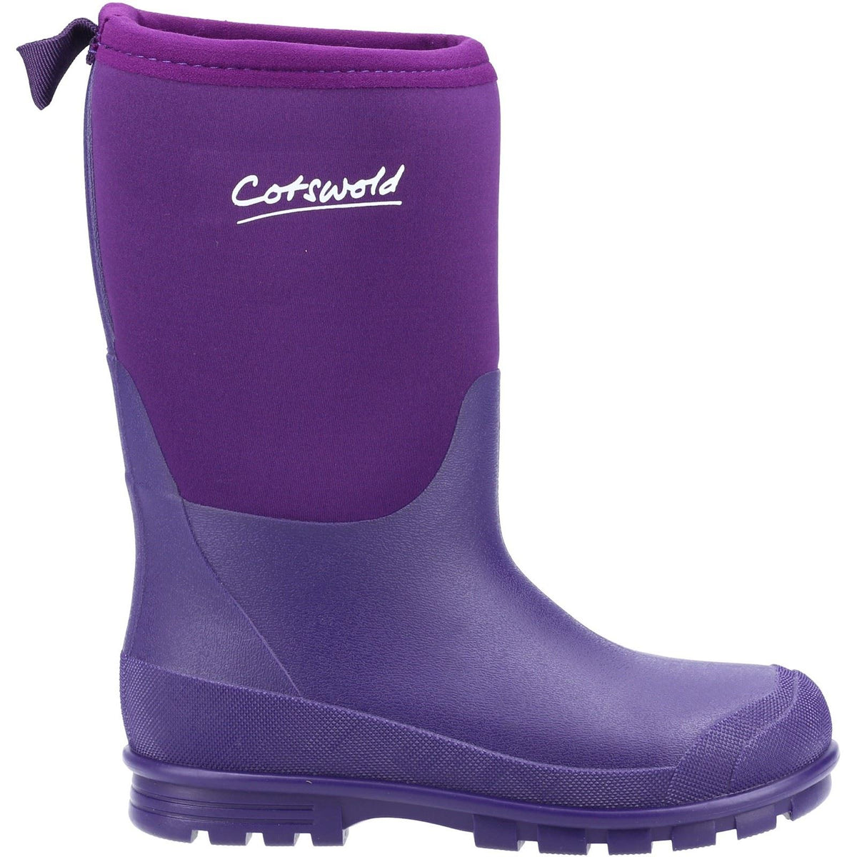 Cotswold Kids Hilly Synthetic Purple Wellington Boots