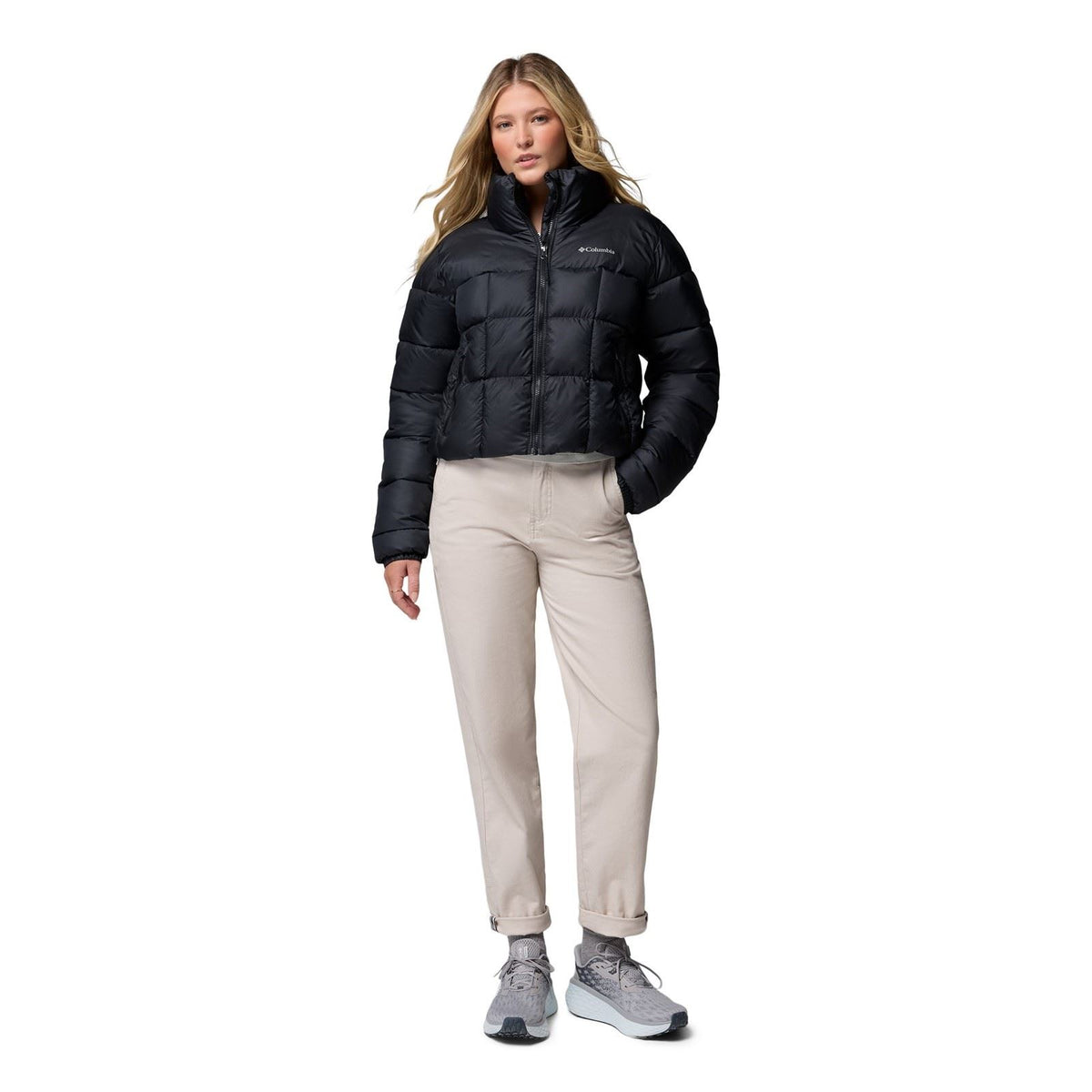 Columbia Puffect III Cropped Jacket Women's Black Puffer Jackets