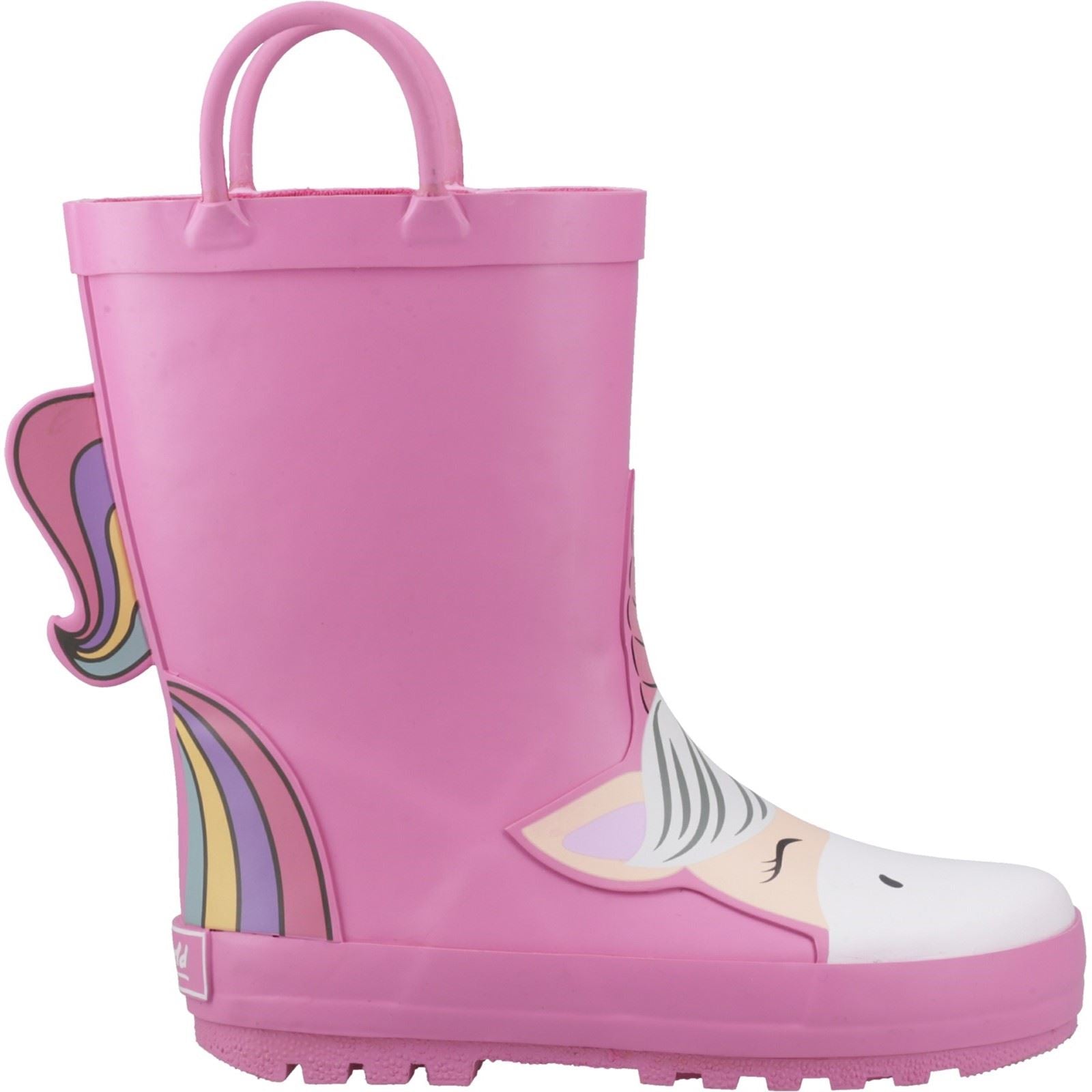 Cotswold Puddle 3D Rubber Girl's Pink Wellington Boots