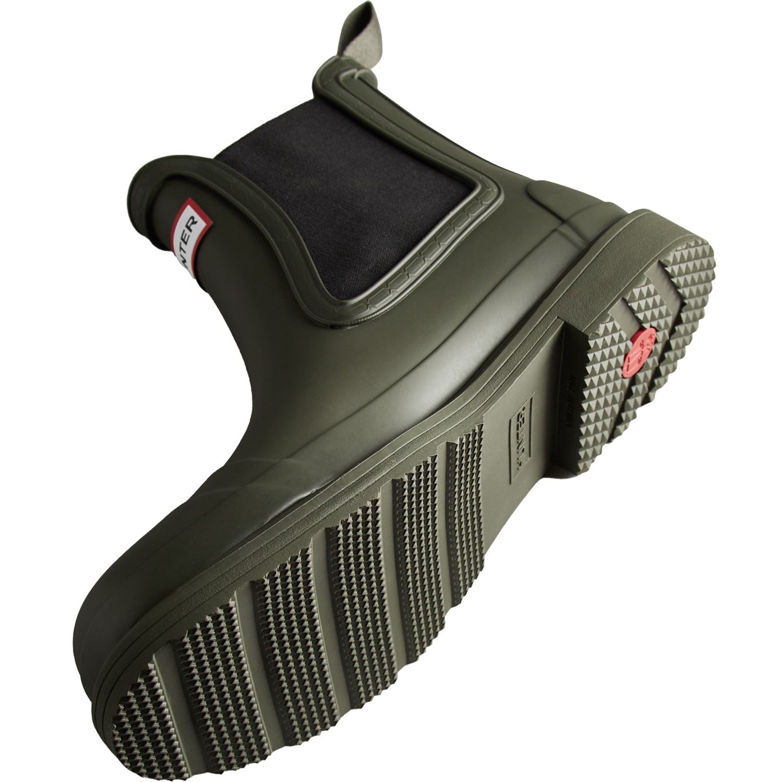 Hunter Commando Rubber Men's Dark Olive Wellington Boots