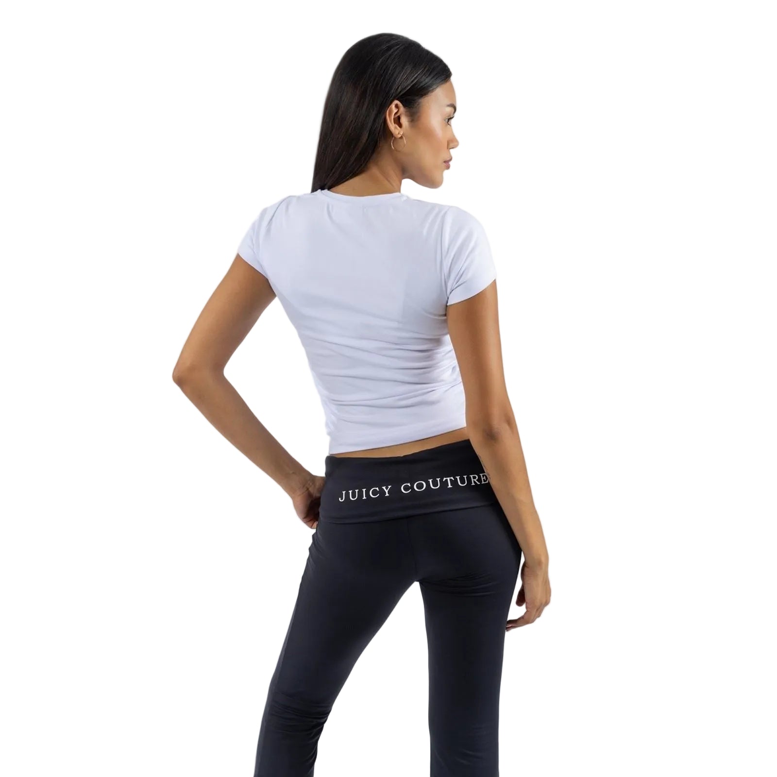 Juicy Couture Dot Ruched Modal Women's White T-Shirt