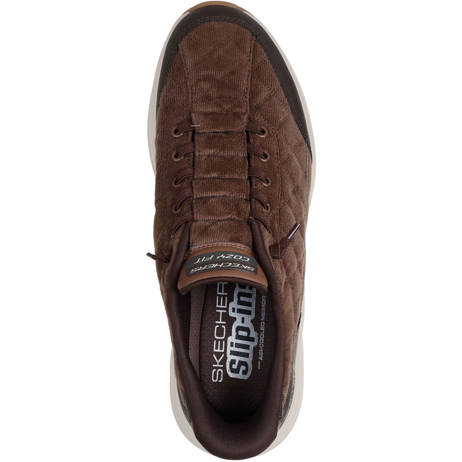 Skechers Contour Foam Cordelux Textile Men's Brown Cozycord/Pu Trainers